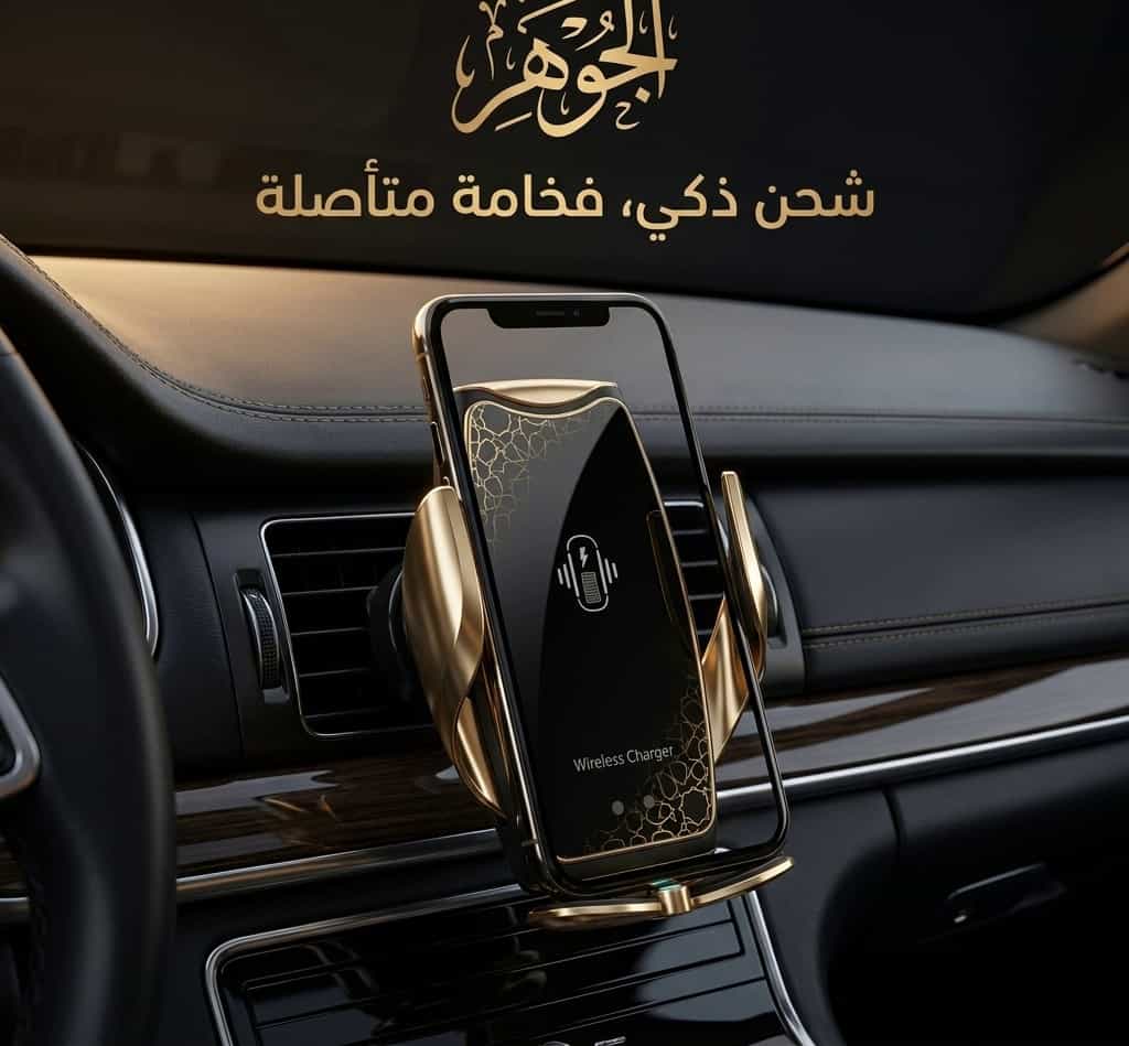 شاحن سيارة لاسلكي — تثبيت وشحن بيد واحدة — 1
